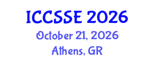 International Conference on Computer Science and Software Engineering (ICCSSE) October 21, 2026 - Athens, Greece