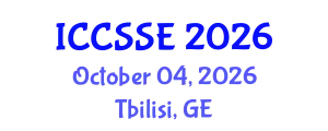 International Conference on Computer Science and Software Engineering (ICCSSE) October 04, 2026 - Tbilisi, Georgia