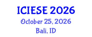 International Conference on Industrial Electronics and Systems Engineering (ICIESE) October 25, 2026 - Bali, Indonesia