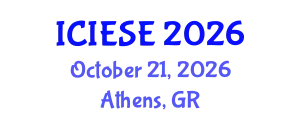 International Conference on Industrial Electronics and Systems Engineering (ICIESE) October 21, 2026 - Athens, Greece