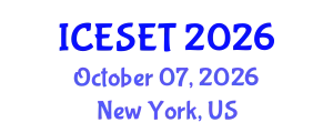 International Conference on Energy Systems Engineering and Technology (ICESET) October 07, 2026 - New York, United States