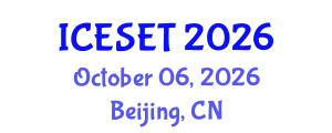 International Conference on Energy Systems Engineering and Technology (ICESET) October 06, 2026 - Beijing, China