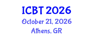 International Conference on Biotechnology (ICBT) October 21, 2026 - Athens, Greece