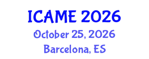 International Conference on Automation and Mechatronics Engineering (ICAME) October 25, 2026 - Barcelona, Spain