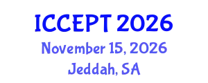International Conference on Chemical Engineering and Process Technology (ICCEPT) November 15, 2026 - Jeddah, Saudi Arabia