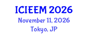 International Conference on Industrial Engineering and Engineering Management (ICIEEM) November 11, 2026 - Tokyo, Japan