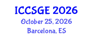 International Conference on Concrete, Structural and Geotechnical Engineering (ICCSGE) October 25, 2026 - Barcelona, Spain