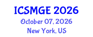International Conference on Soil Mechanics and Geotechnical Engineering (ICSMGE) October 07, 2026 - New York, United States