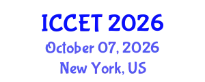International Conference on Chemical Engineering and Technology (ICCET) October 07, 2026 - New York, United States