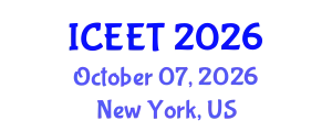 International Conference on Electrical Engineering and Technology (ICEET) October 07, 2026 - New York, United States