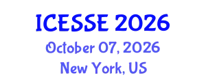 International Conference on Environmental Systems Science and Engineering (ICESSE) October 07, 2026 - New York, United States