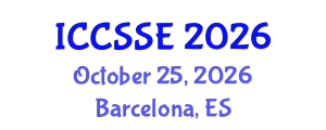 International Conference on Control Science and Systems Engineering (ICCSSE) October 25, 2026 - Barcelona, Spain