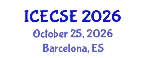 International Conference on Electrical, Computer and Systems Engineering (ICECSE) October 25, 2026 - Barcelona, Spain