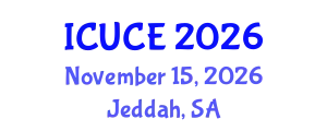 International Conference on Urban and Civil Engineering (ICUCE) November 15, 2026 - Jeddah, Saudi Arabia