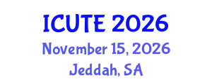 International Conference on Urban Transport and Environment (ICUTE) November 15, 2026 - Jeddah, Saudi Arabia