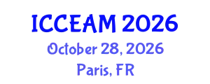 International Conference on Civil Engineering and Applied Mechanics (ICCEAM) October 28, 2026 - Paris, France