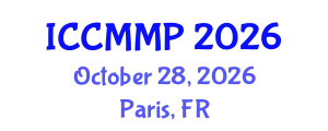 International Conference on Condensed Matter and Materials Physics (ICCMMP) October 28, 2026 - Paris, France
