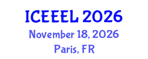 International Conference on e-Education and e-Learning (ICEEEL) November 18, 2026 - Paris, France