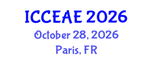 International Conference on Civil, Environmental and Architectural Engineering (ICCEAE) October 28, 2026 - Paris, France