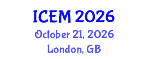 International Conference on Energy Management (ICEM) October 21, 2026 - London, United Kingdom