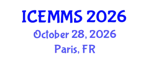 International Conference on Economics, Marketing and Management Sciences (ICEMMS) October 28, 2026 - Paris, France