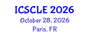 International Conference on Supply Chain and Logistics Engineering (ICSCLE) October 28, 2026 - Paris, France