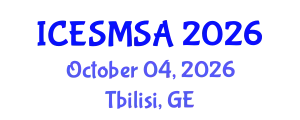 International Conference on Engineering Systems Modeling, Simulation and Analysis (ICESMSA) October 04, 2026 - Tbilisi, Georgia