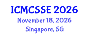 International Conference on Mathematical, Computational and Statistical Sciences and Engineering (ICMCSSE) November 18, 2026 - Singapore, Singapore
