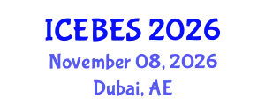 International Conference on Environmental, Biological and Ecological Sciences (ICEBES) November 08, 2026 - Dubai, United Arab Emirates