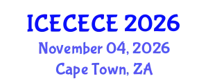 International Conference on Electrical, Computer, Electronics and Communication Engineering (ICECECE) November 04, 2026 - Cape Town, South Africa