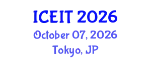 International Conference on Education and Information Technology (ICEIT) October 07, 2026 - Tokyo, Japan