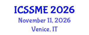 International Conference on Service Science, Management and Engineering (ICSSME) November 11, 2026 - Venice, Italy