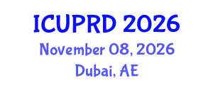 International Conference on Urban Planning and Regional Development (ICUPRD) November 08, 2026 - Dubai, United Arab Emirates
