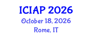 International Conference on Image Analysis and Processing (ICIAP) October 18, 2026 - Rome, Italy