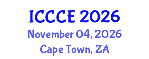 International Conference on Civil and Construction Engineering (ICCCE) November 04, 2026 - Cape Town, South Africa