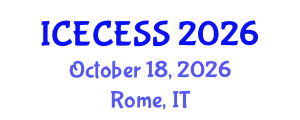 International Conference on Environmental, Cultural, Economic and Social Sustainability (ICECESS) October 18, 2026 - Rome, Italy
