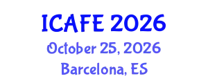 International Conference on Accounting, Finance and Economics (ICAFE) October 25, 2026 - Barcelona, Spain