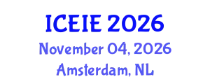 International Conference on Electronics and Information Engineering (ICEIE) November 04, 2026 - Amsterdam, Netherlands