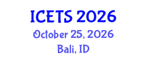 International Conference on Environmental and Territorial Sciences (ICETS) October 25, 2026 - Bali, Indonesia