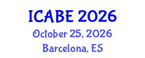 International Conference on Applied Biology and Ecology (ICABE) October 25, 2026 - Barcelona, Spain