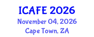 International Conference on Agricultural and Forestry Engineering (ICAFE) November 04, 2026 - Cape Town, South Africa