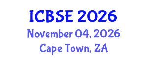 International Conference on Bioprocess Systems Engineering (ICBSE) November 04, 2026 - Cape Town, South Africa