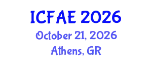 International Conference on Food and Agricultural Engineering (ICFAE) October 21, 2026 - Athens, Greece