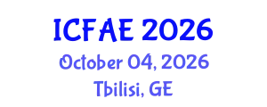 International Conference on Food and Agricultural Engineering (ICFAE) October 04, 2026 - Tbilisi, Georgia
