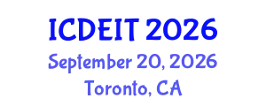 International Conference on Distance Education and Instructional Technology (ICDEIT) September 20, 2026 - Toronto, Canada