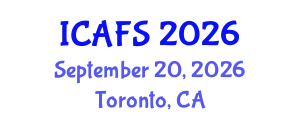 International Conference on Agricultural and Food Sciences (ICAFS) September 20, 2026 - Toronto, Canada