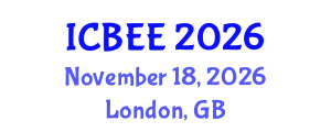 International Conference on Biotechnology and Environment Engineering (ICBEE) November 18, 2026 - London, United Kingdom