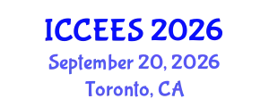 International Conference on Chemical, Ecological and Environmental Sciences (ICCEES) September 20, 2026 - Toronto, Canada