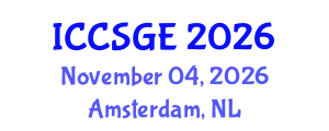 International Conference on Civil, Structural and Geoenvironmental Engineering (ICCSGE) November 04, 2026 - Amsterdam, Netherlands
