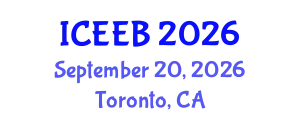 International Conference on Ecology and Environmental Biology (ICEEB) September 20, 2026 - Toronto, Canada